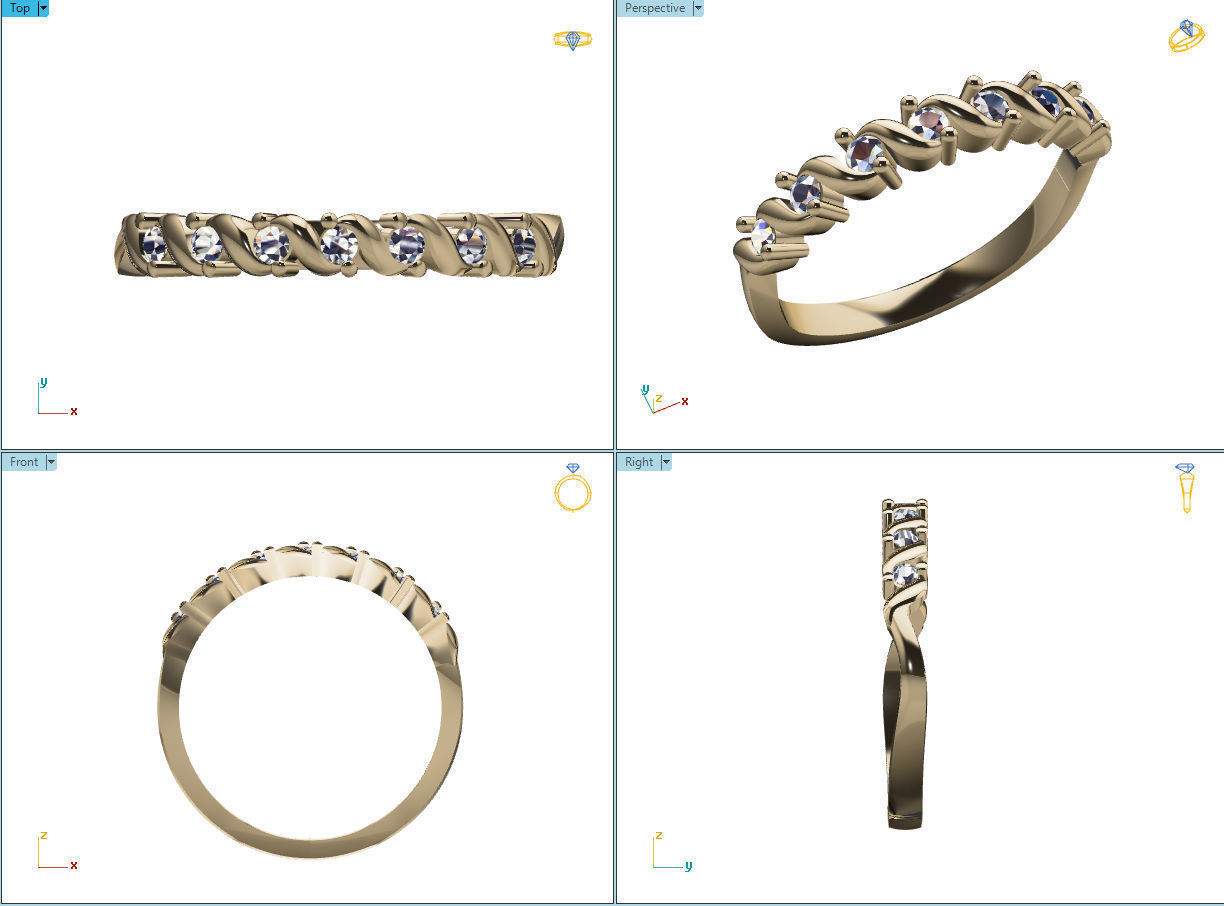 ring 7 wedding 3D print model_6