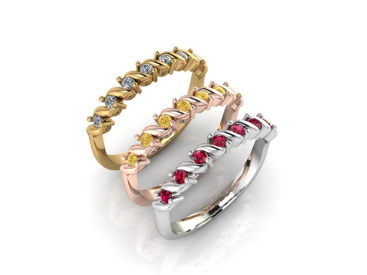 ring 7 wedding 3D print model_1