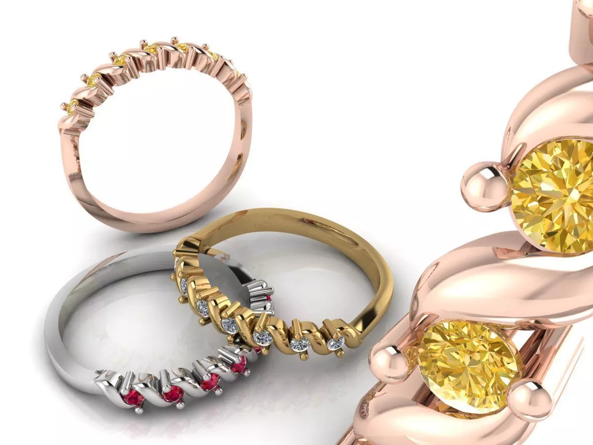 ring 7 wedding 3D print model_0