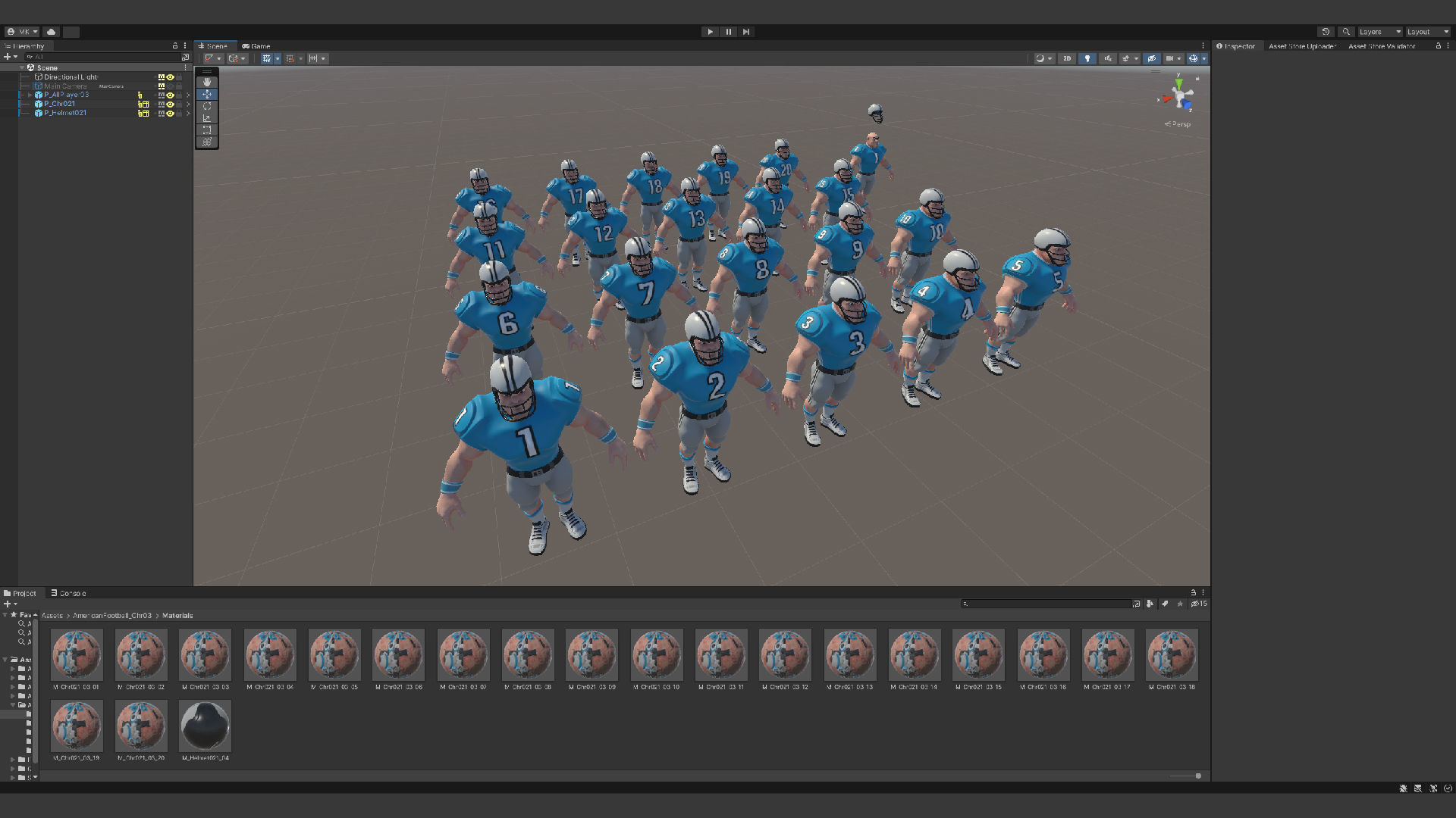 American Football Touchdown Character 03 Low-poly 3D model_6