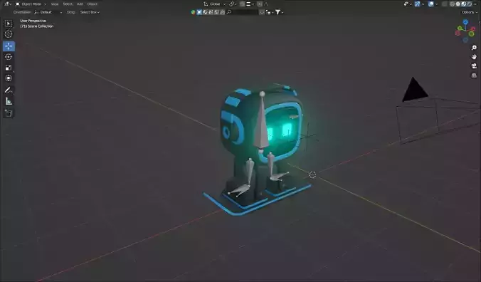 Emo Ai Low Poly  Desktop Pet 3D model 3D model