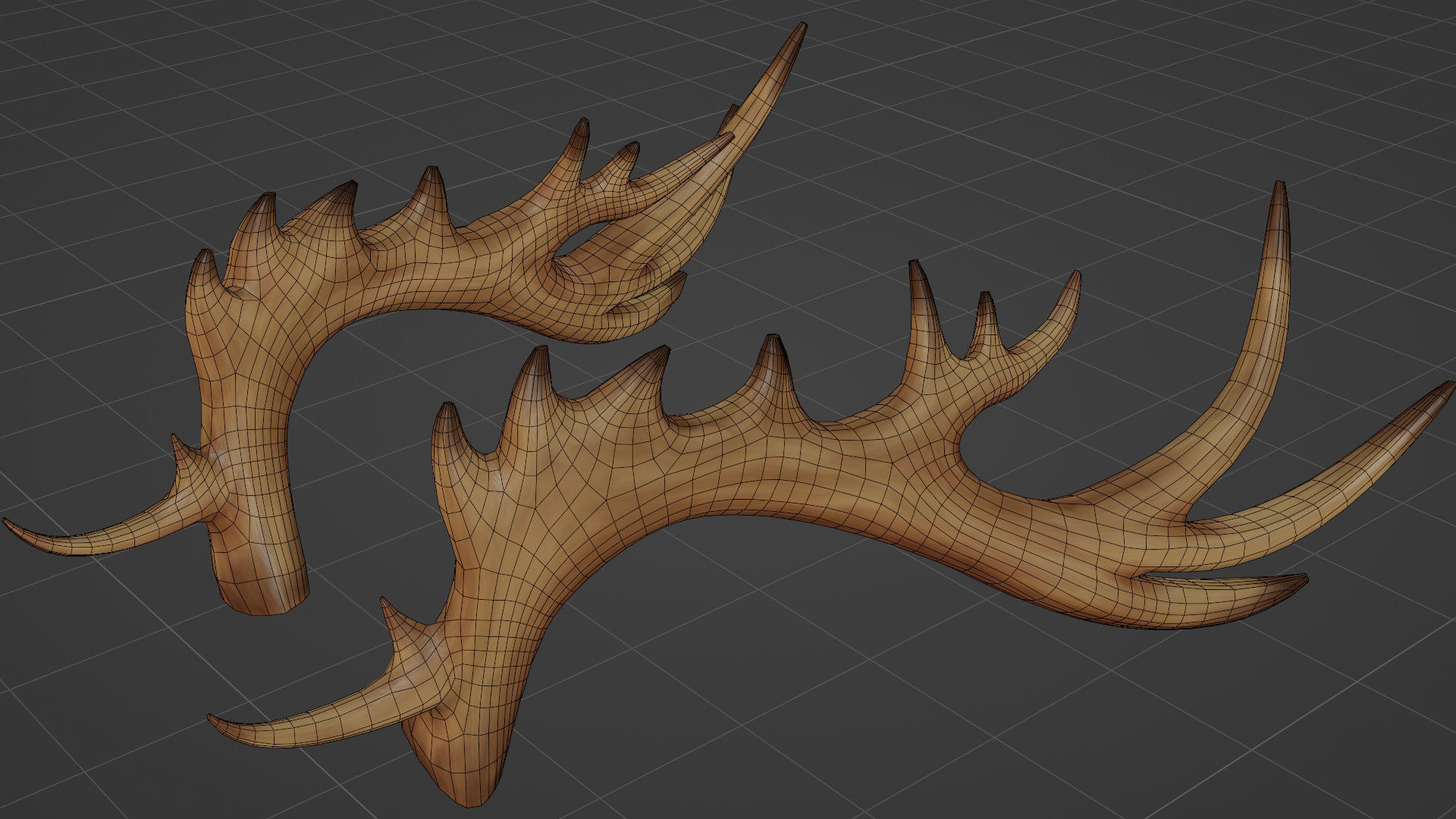 Antler Fantasy Free low-poly 3D model_2