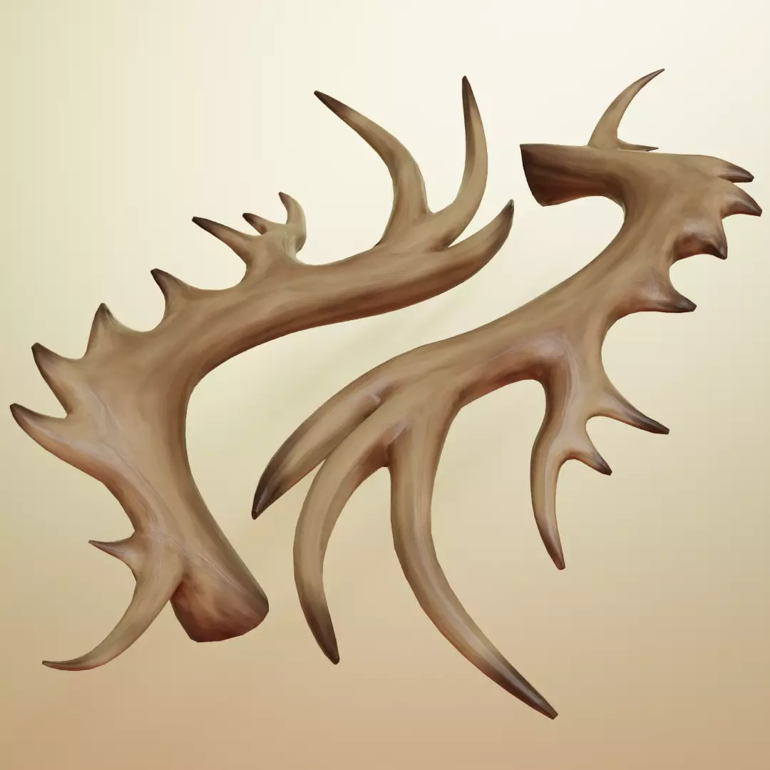 Antler Fantasy Free low-poly 3D model_0