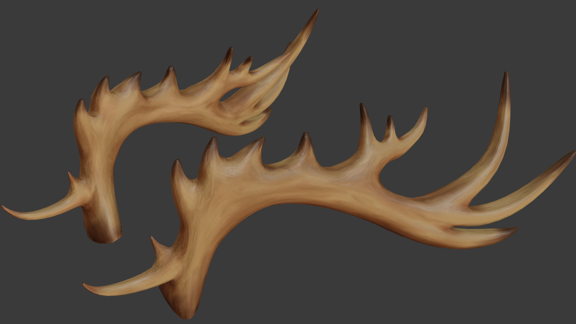 Antler Fantasy Free low-poly 3D model_1