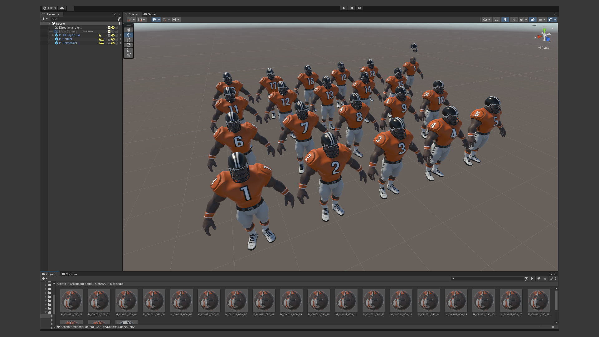 American Football Touchdown Character 05A Low-poly 3D model_7