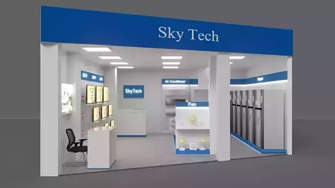 Home Appliance electronics Store Design 3d model