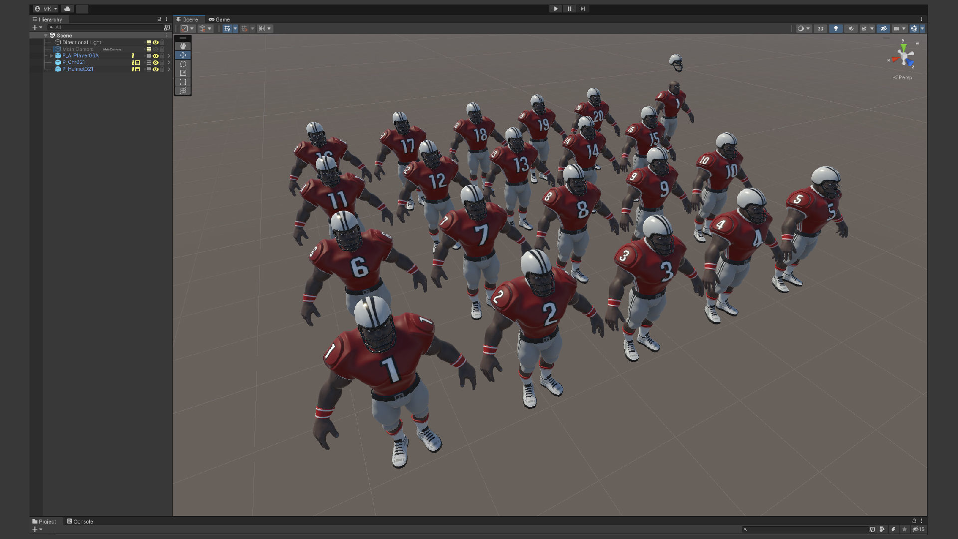 American Football Touchdown Character 06A Low-poly 3D model_6