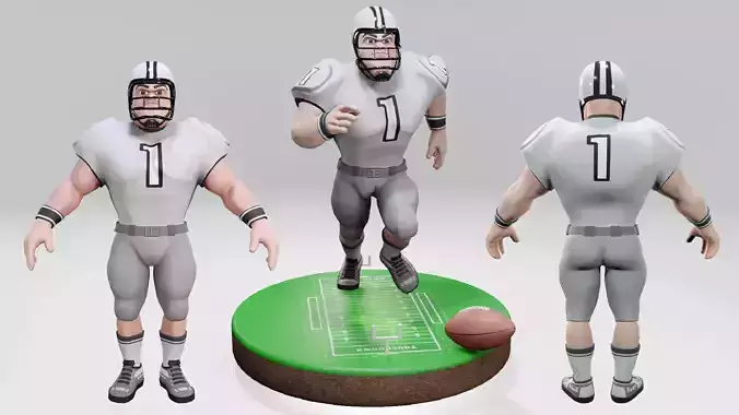 American Football Touchdown Character 06