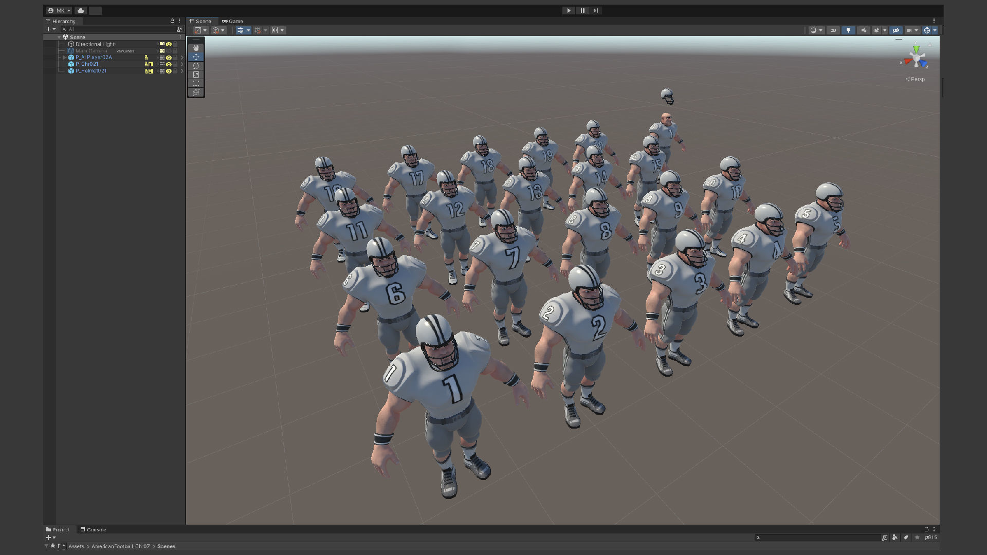 American Football Touchdown Character 06 Low-poly 3D model_7