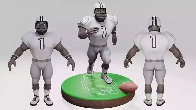 American Football Touchdown Character 07A