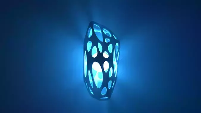 Artifact wall light with hole in middle