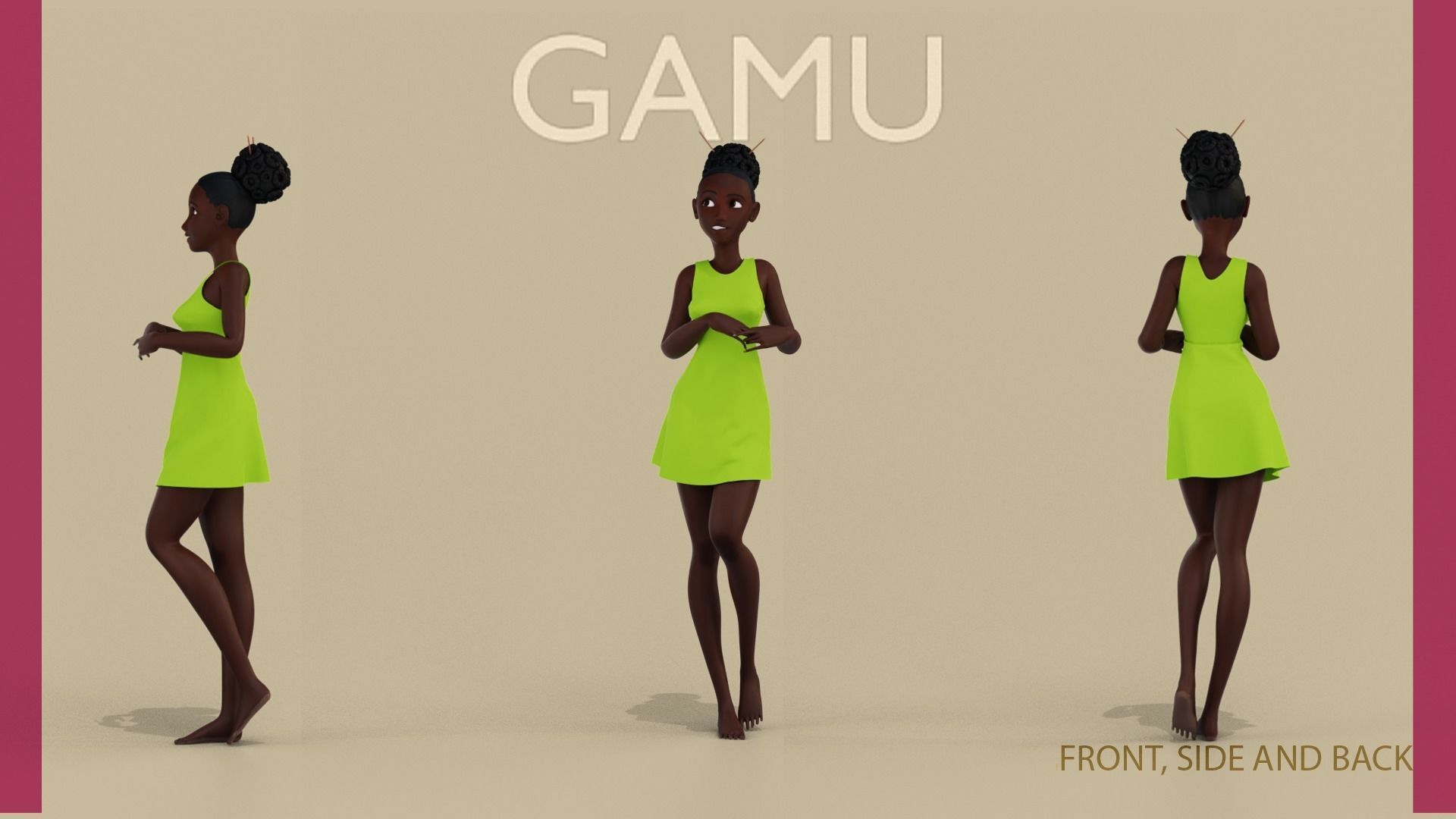 GAMU RIG MAYA VERSION Low-poly 3D model_5