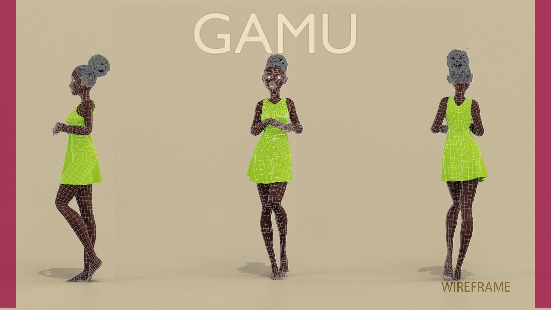 GAMU RIG MAYA VERSION Low-poly 3D model_6