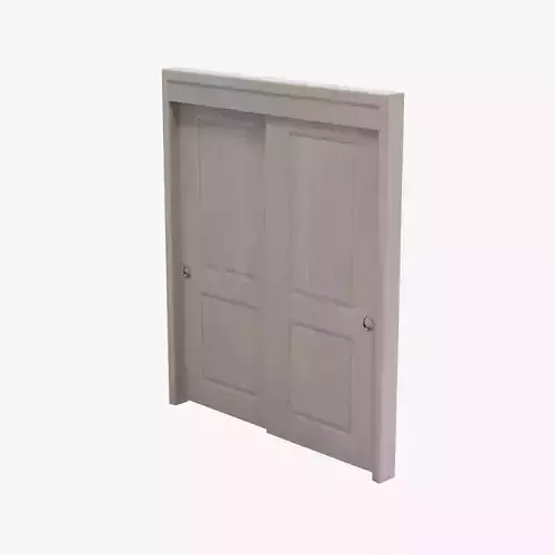 Sliding Closet Double Door 3D model