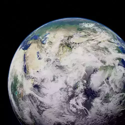 Earth from space furnished