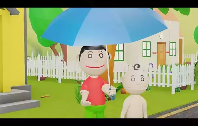 Cartoon Boy 3d model