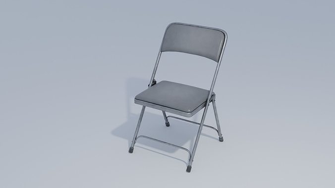 Folding Chair 4K and 2K Low-poly 3D model 7