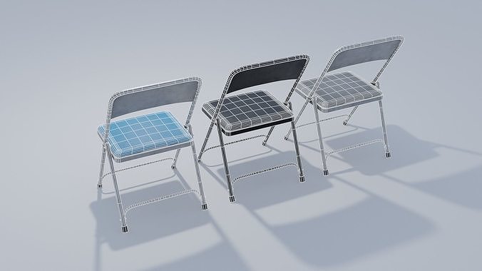 Folding Chair 4K and 2K Low-poly 3D model 5