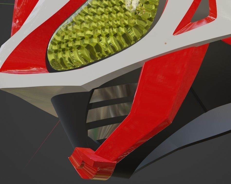 Boost Jaw part only for Geats and Buffa helmet 3D printable 3D print model_4