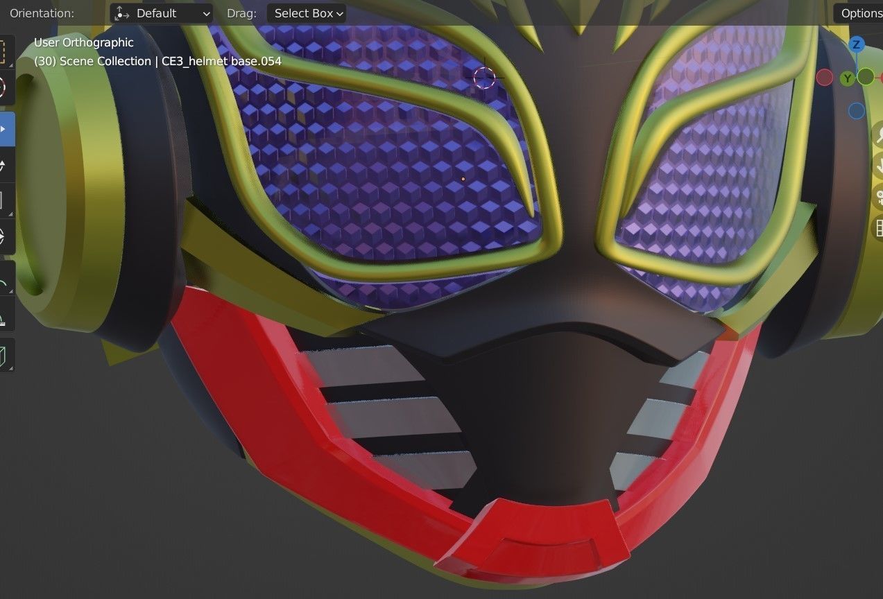 Boost Jaw part only for Geats and Buffa helmet 3D printable 3D print model_2
