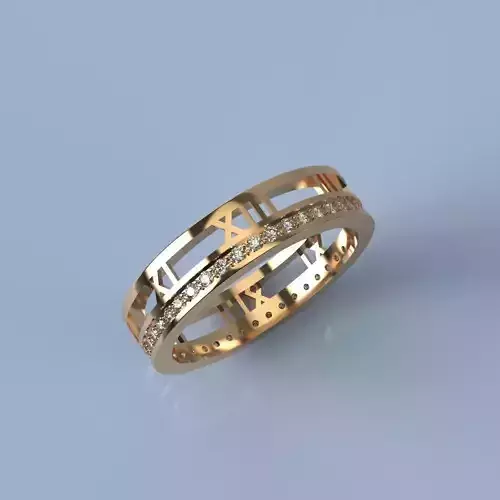 Delicate ring with Roman numerals