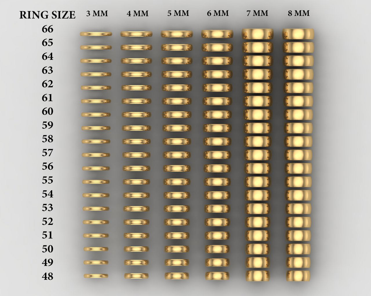 Pack of 114 rings in all sizes and widths 35-MWC 3D print model_4