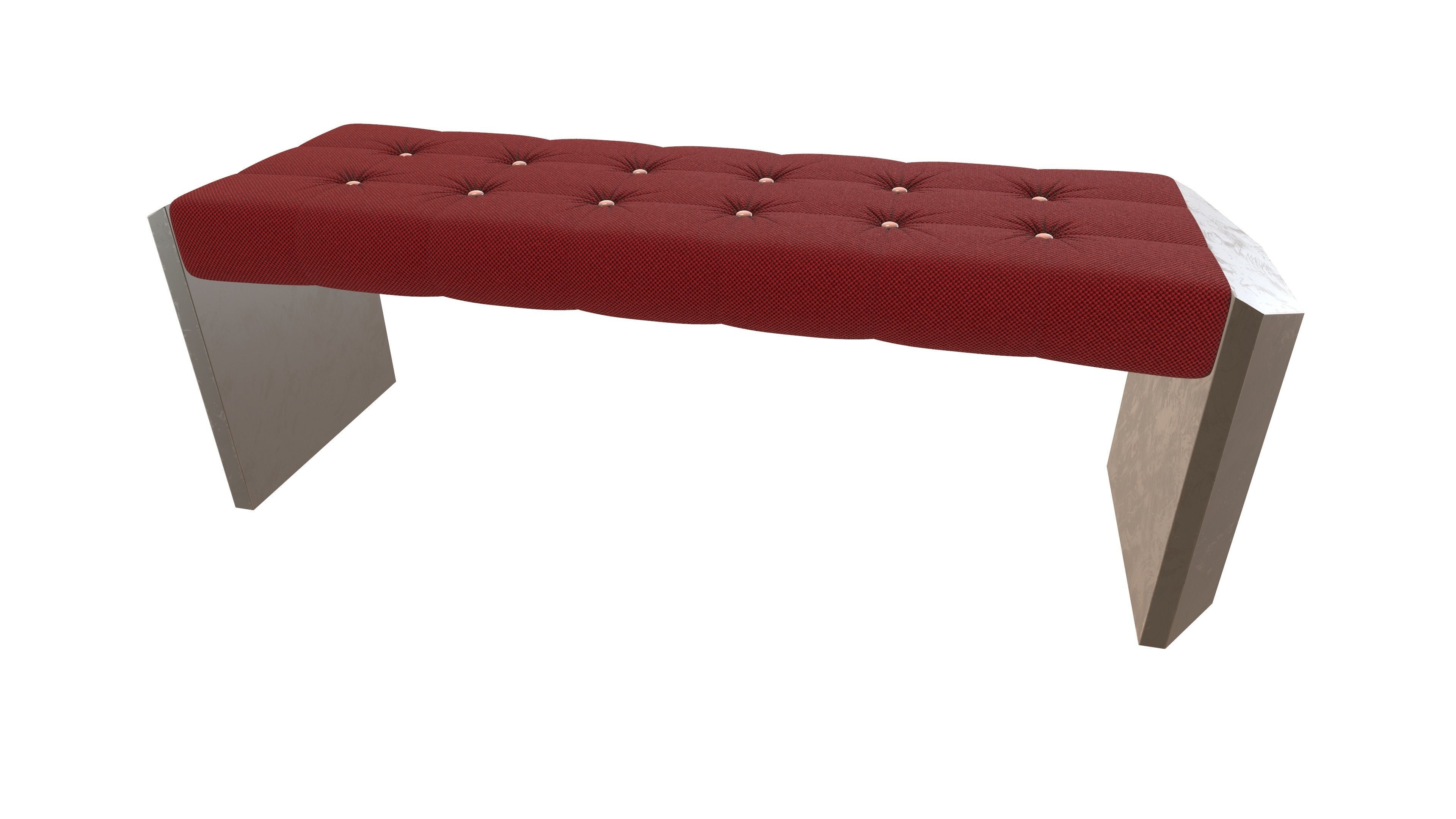 Modern Sofa Bench 3D Model AR VR Low-poly 3D model_4
