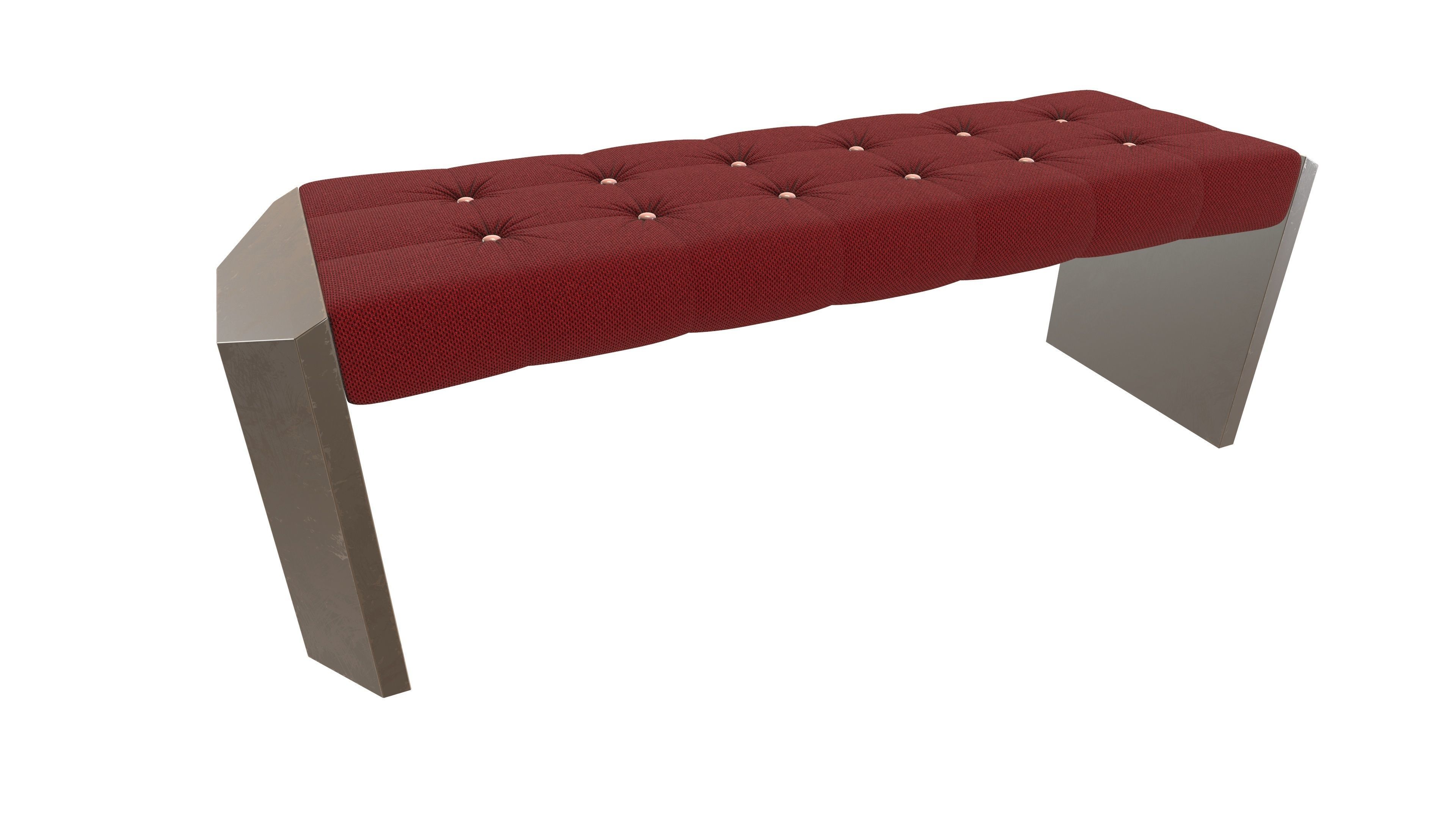 Modern Sofa Bench 3D Model AR VR Low-poly 3D model_2