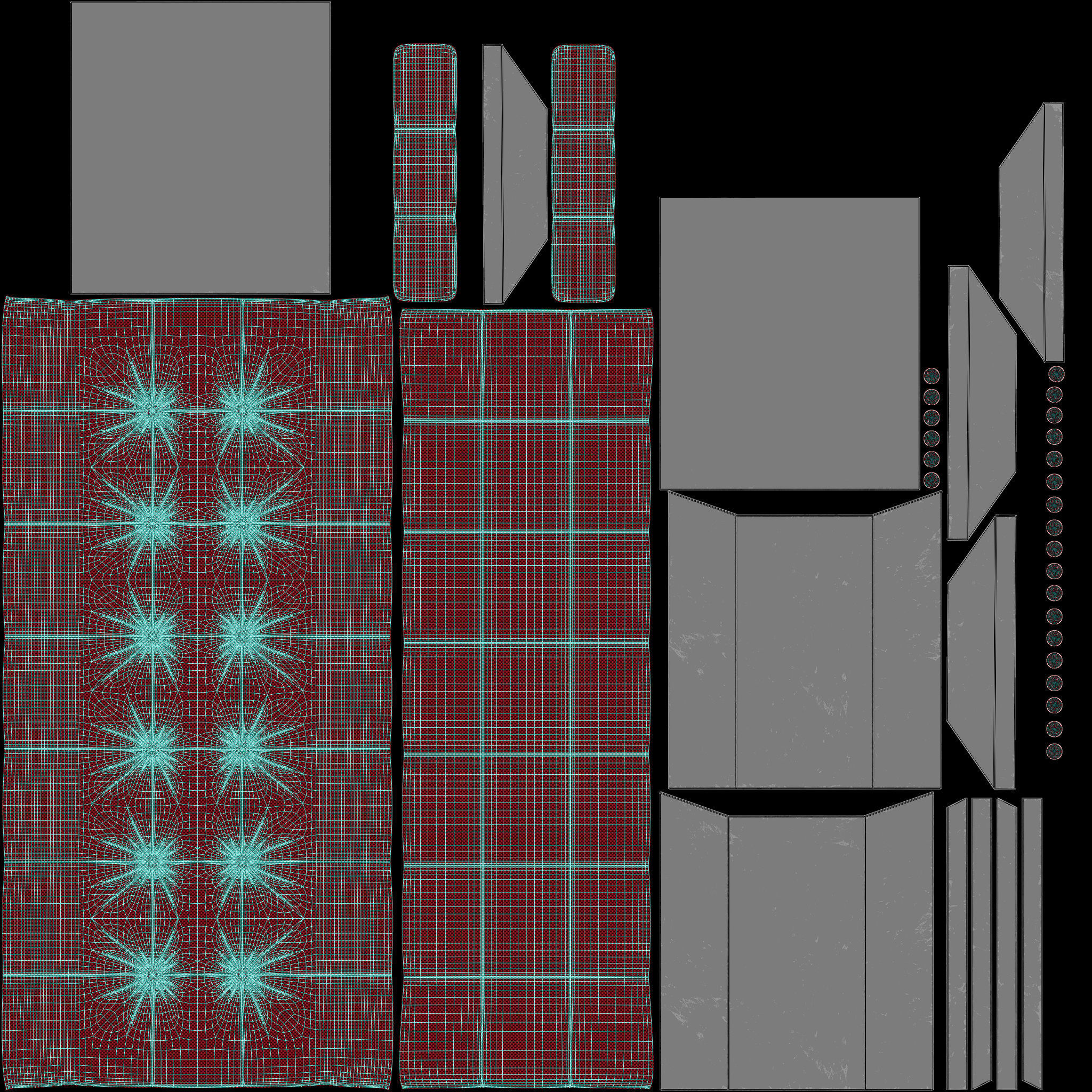 Modern Sofa Bench 3D Model AR VR Low-poly 3D model_12
