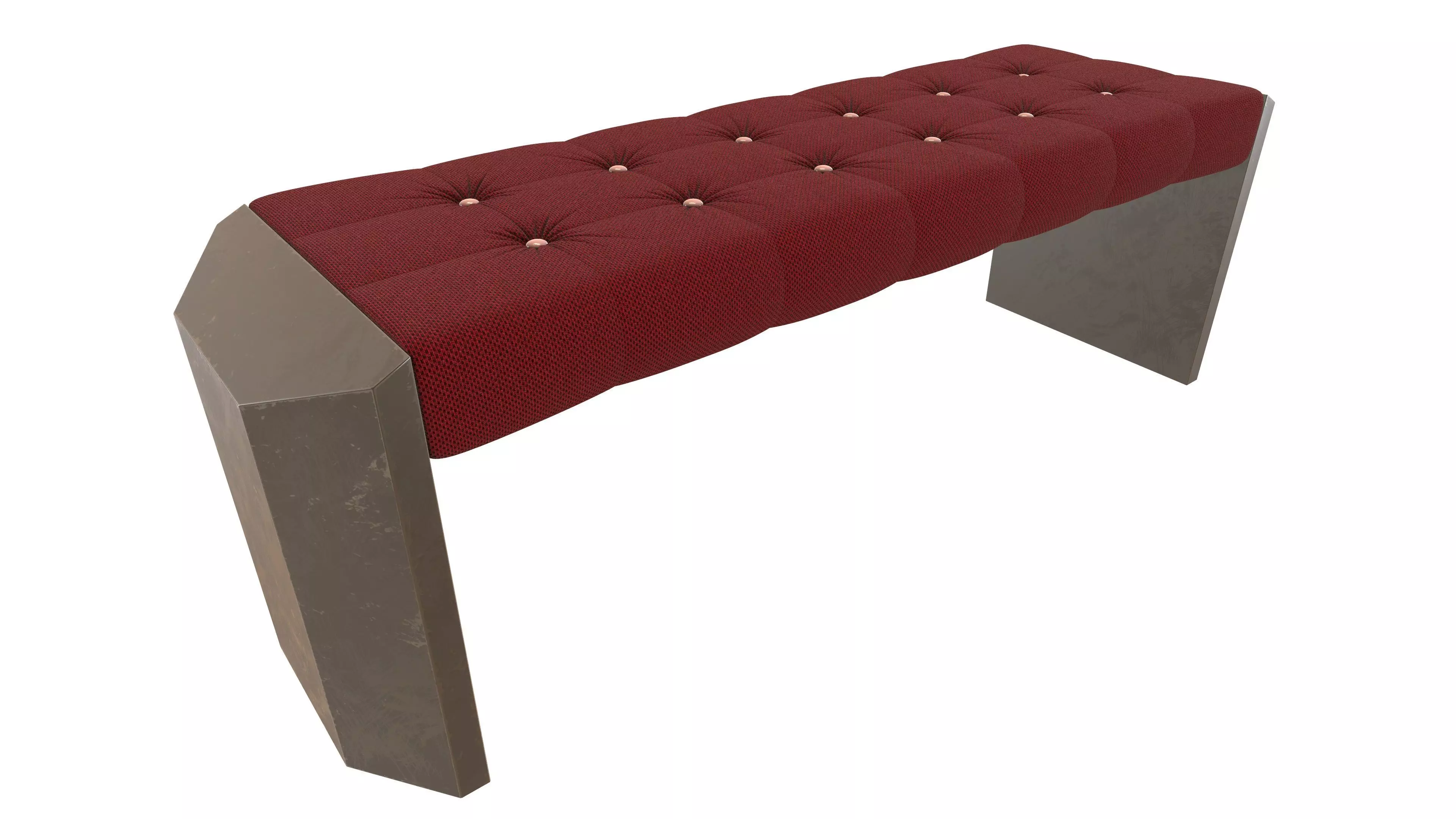 Modern Sofa Bench 3D Model AR VR Low-poly 3D model_0