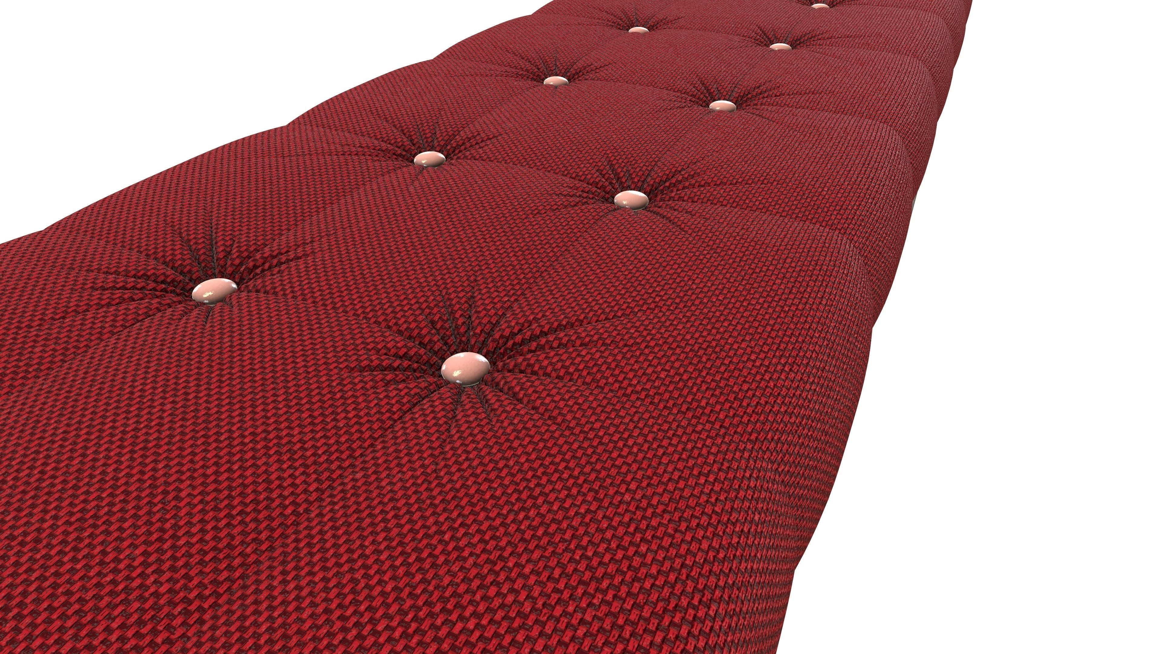 Modern Sofa Bench 3D Model AR VR Low-poly 3D model_10