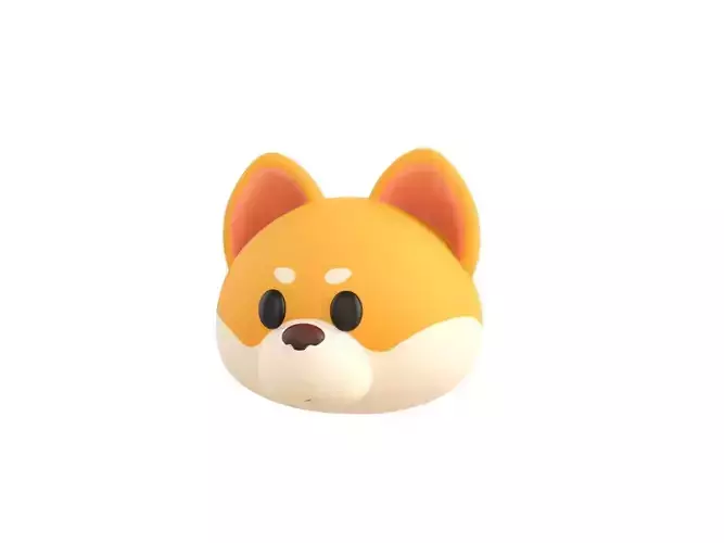 Prop189 Shiba Dog Head