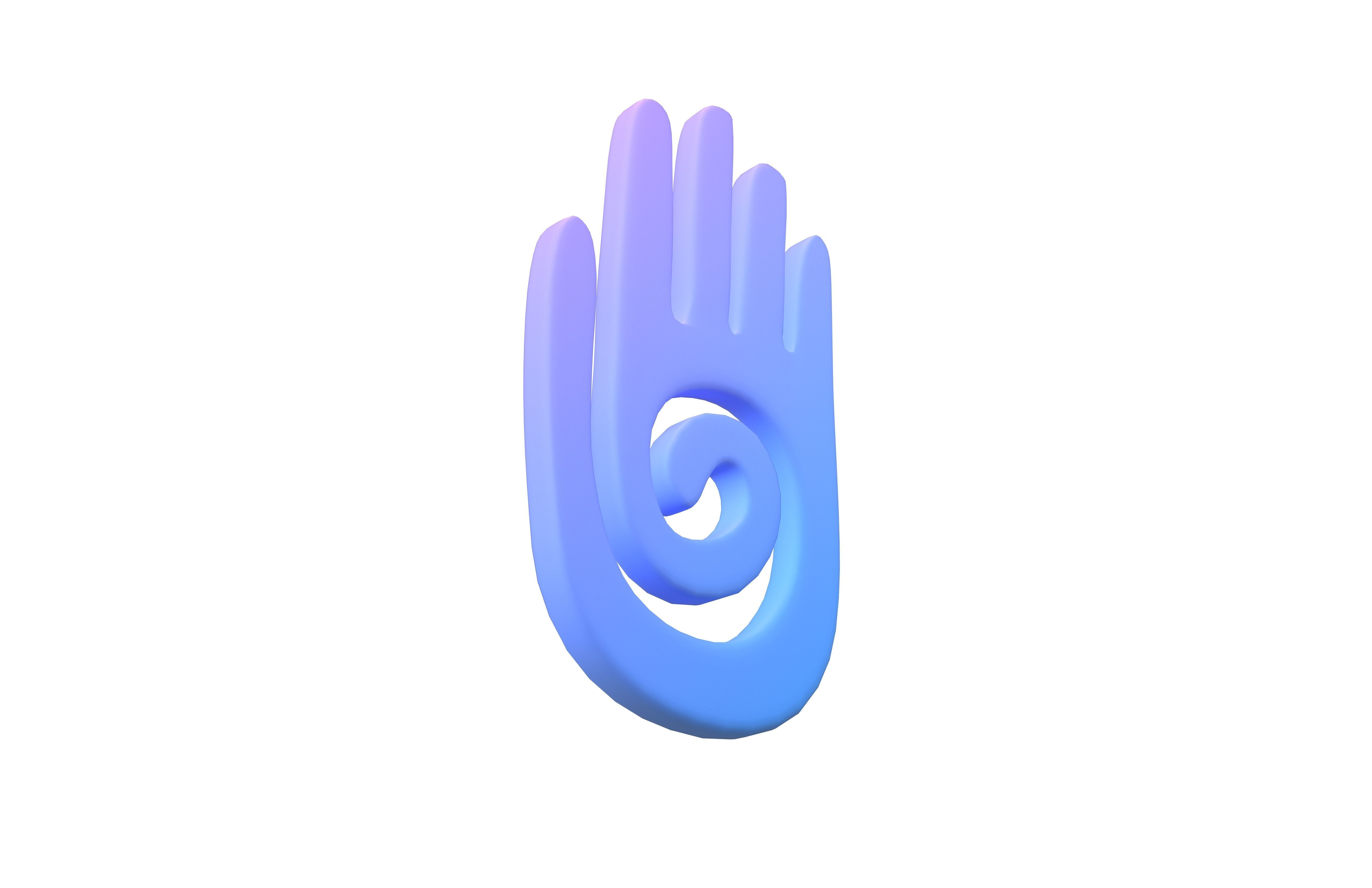 Hamsa Hand Symbol v1 002 Low-poly 3D model_2