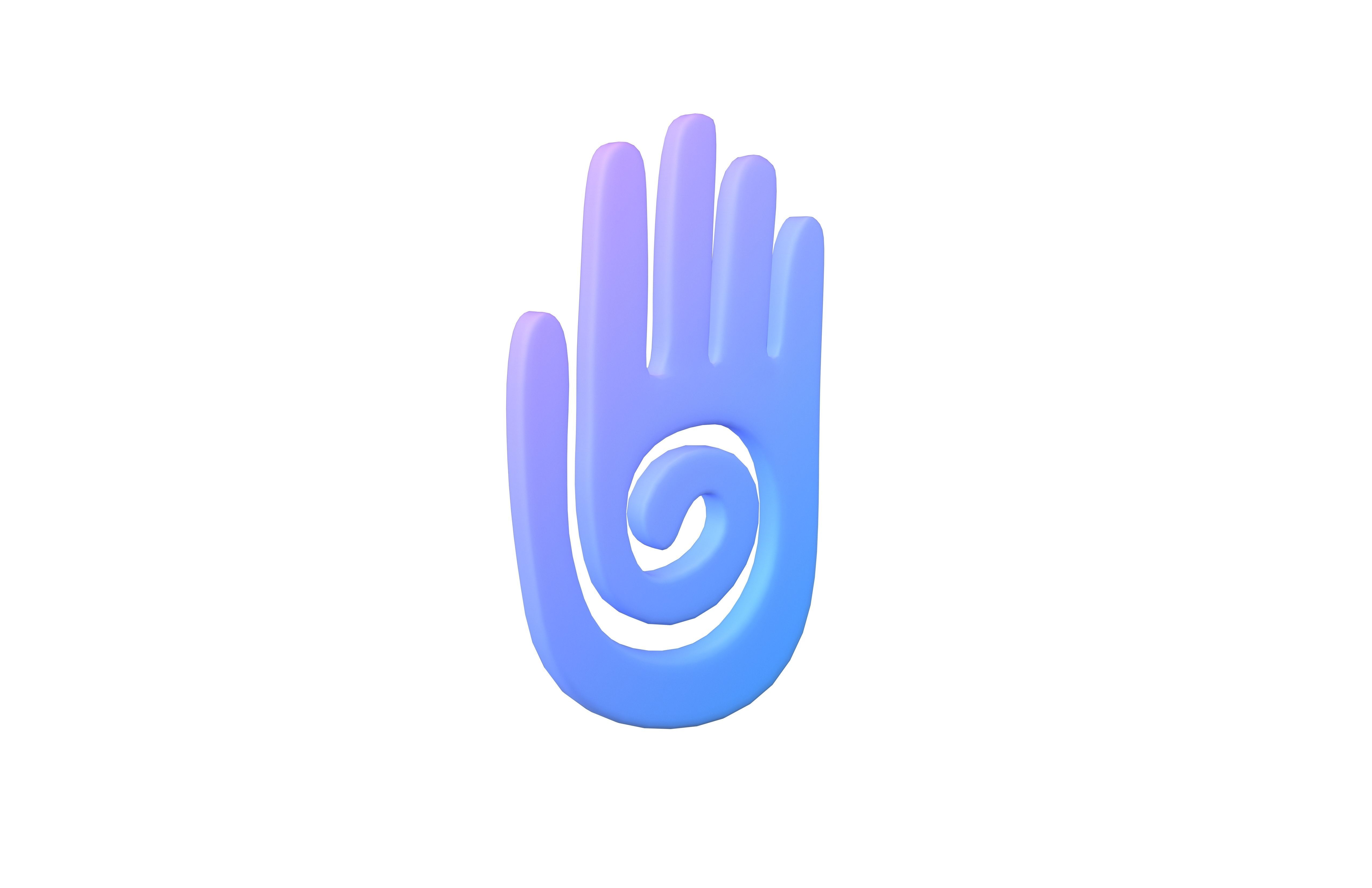 Hamsa Hand Symbol v1 002 Low-poly 3D model_3