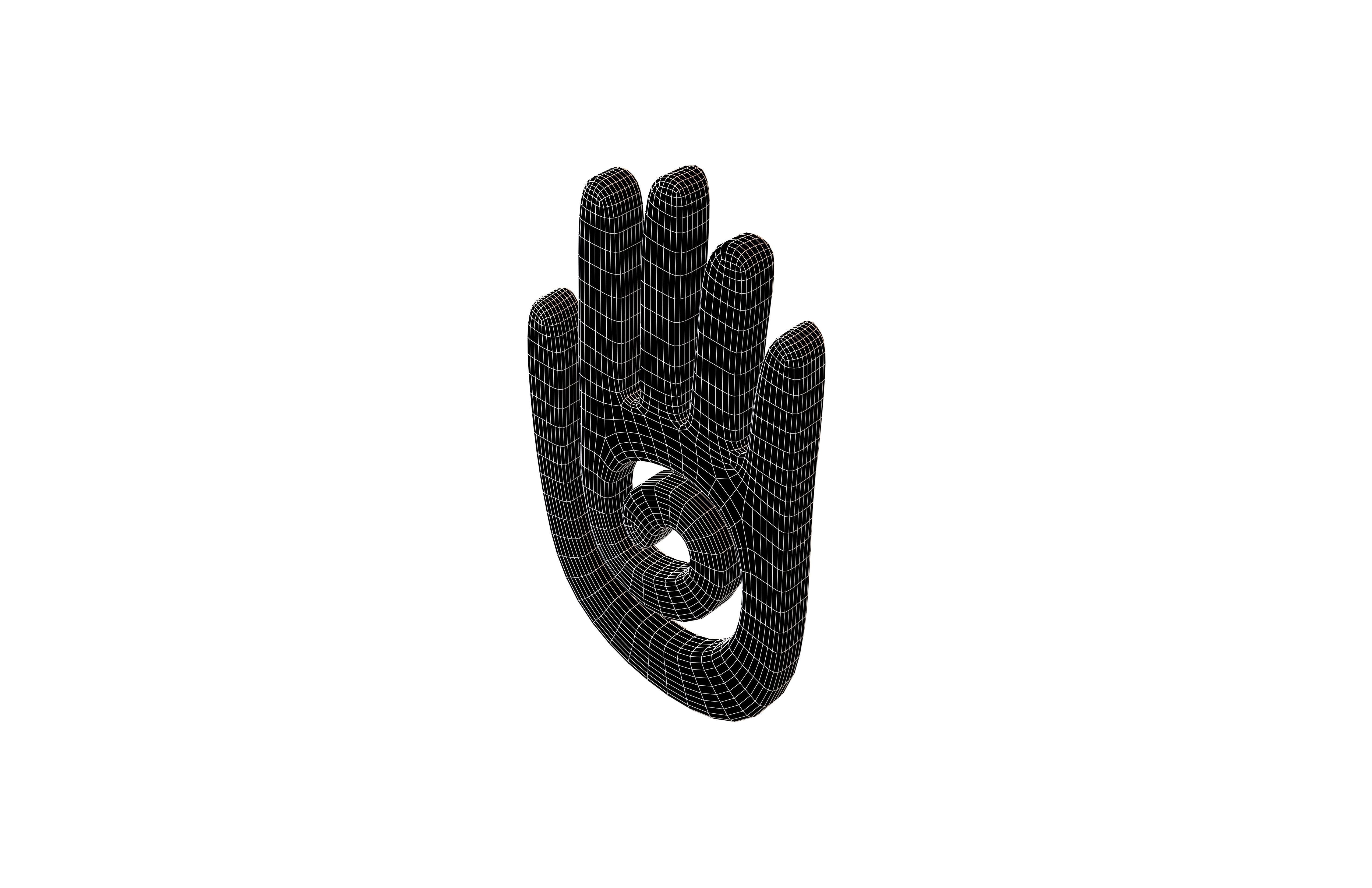 Hamsa Hand Symbol v1 002 Low-poly 3D model_6