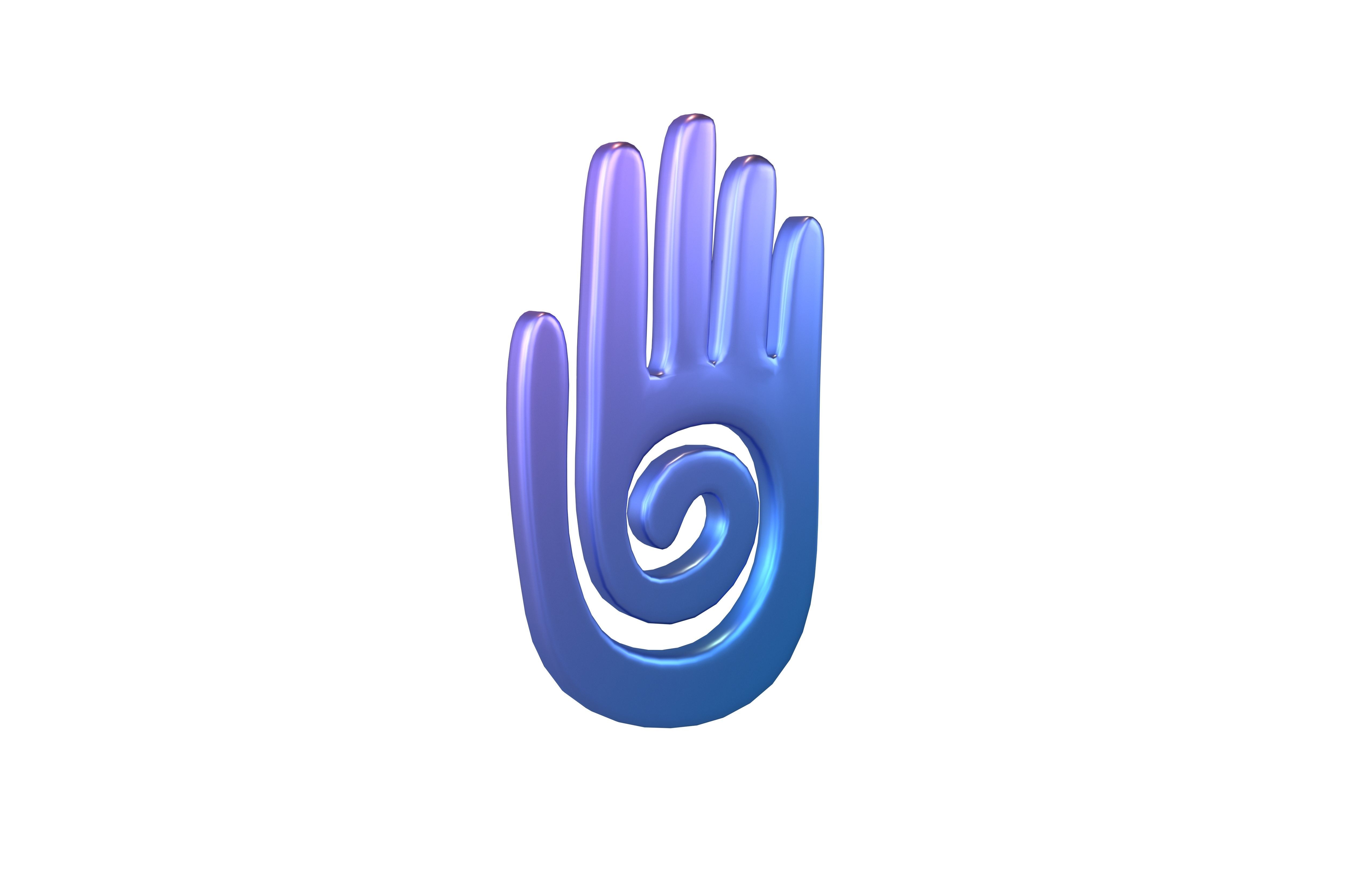 Hamsa Hand Symbol v1 003 Low-poly 3D model_1