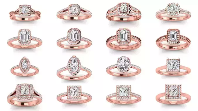 2725 Solitaire Wedding Engagement Rings Collection 
