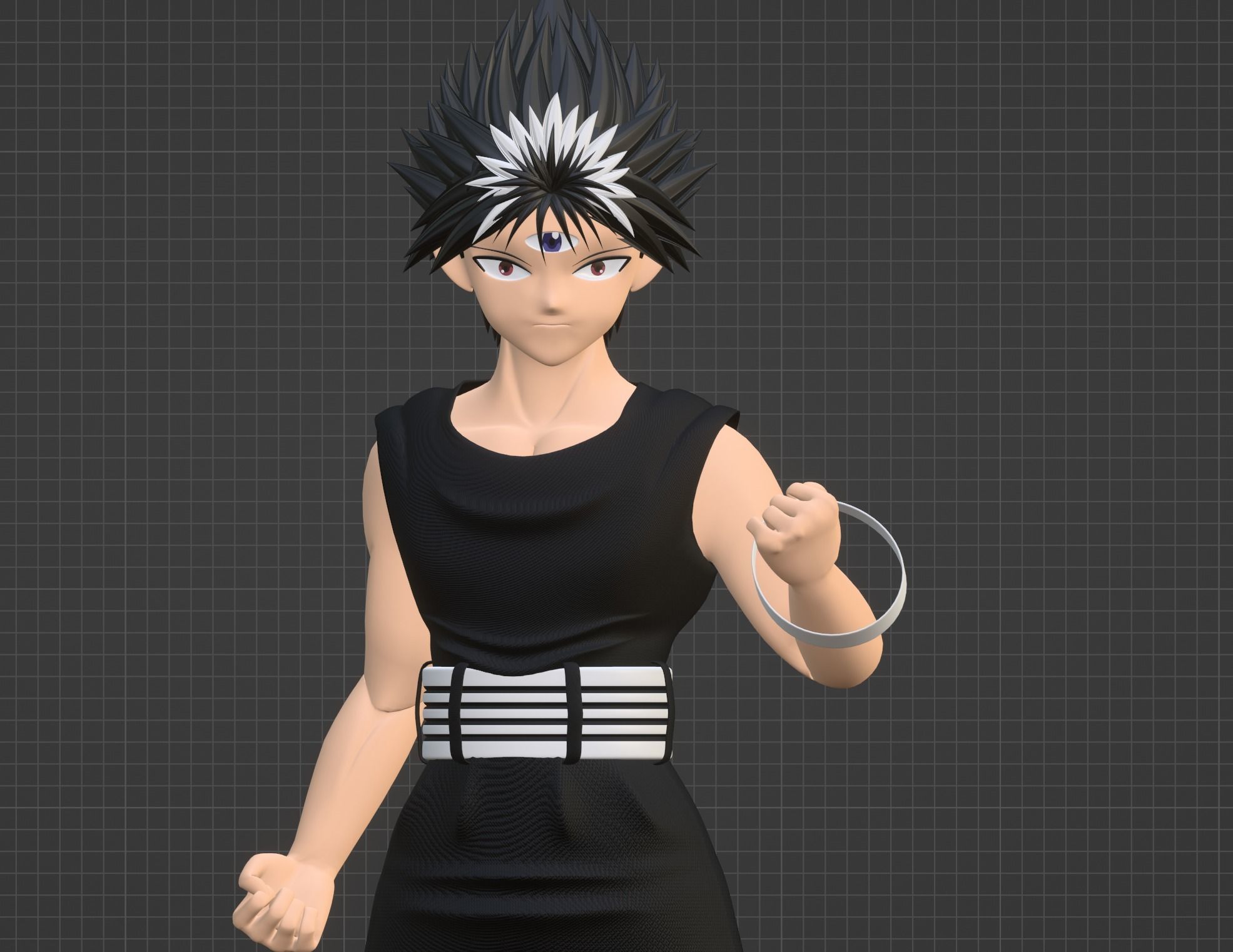Hiei - YuYu Hakusho 3D model_9