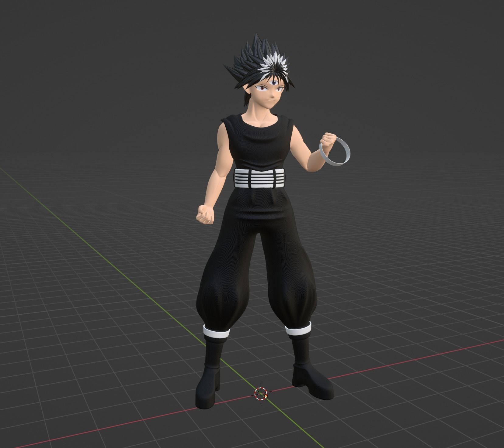Hiei - YuYu Hakusho 3D model_8