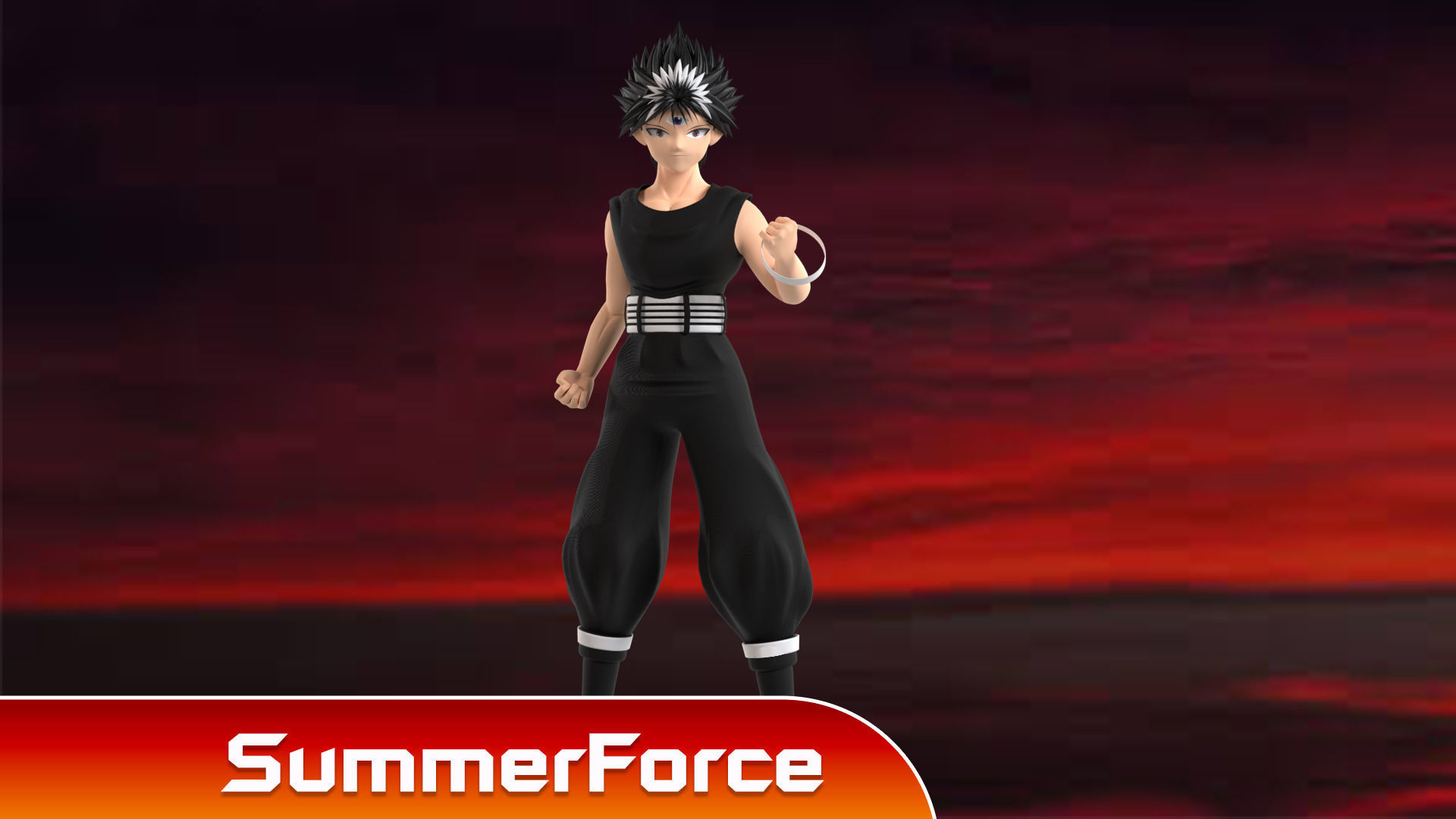 Hiei - YuYu Hakusho 3D model_1