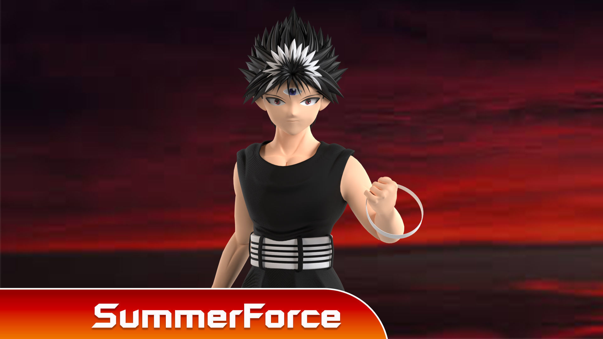 Hiei - YuYu Hakusho 3D model_2