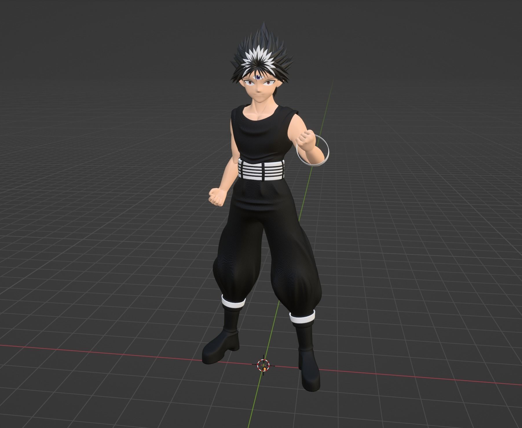 Hiei - YuYu Hakusho 3D model_5