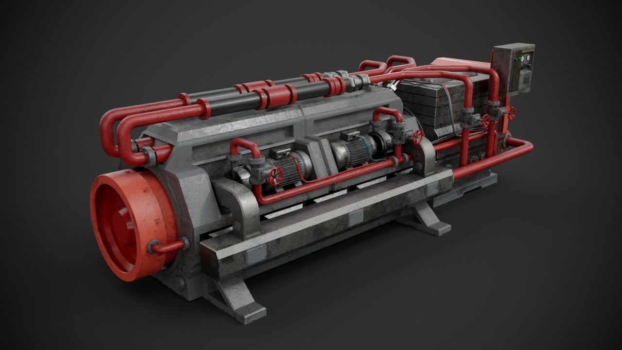 Machinery device 3D model_3