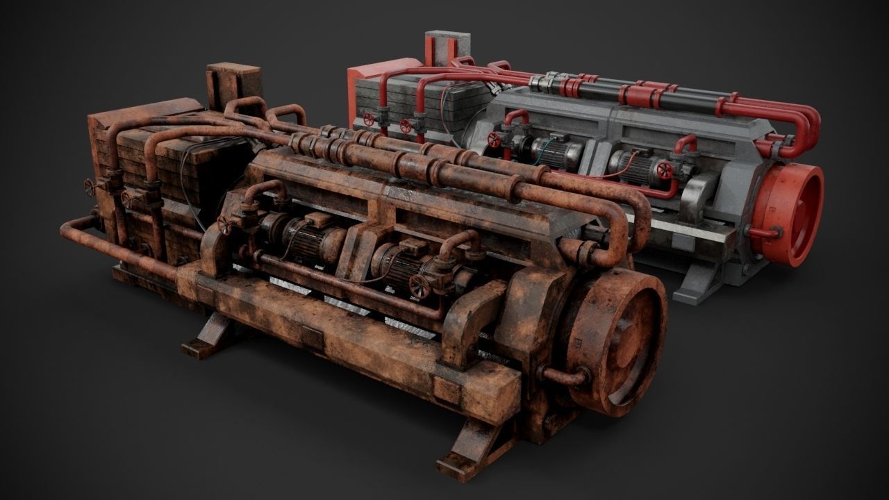 Machinery device 3D model_2