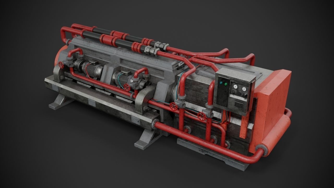 Machinery device 3D model_5