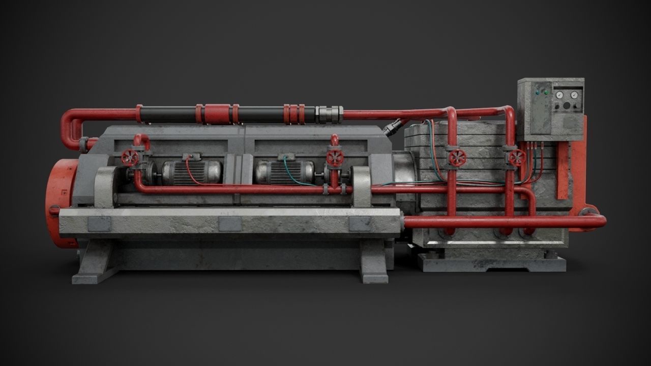 Machinery device 3D model_4