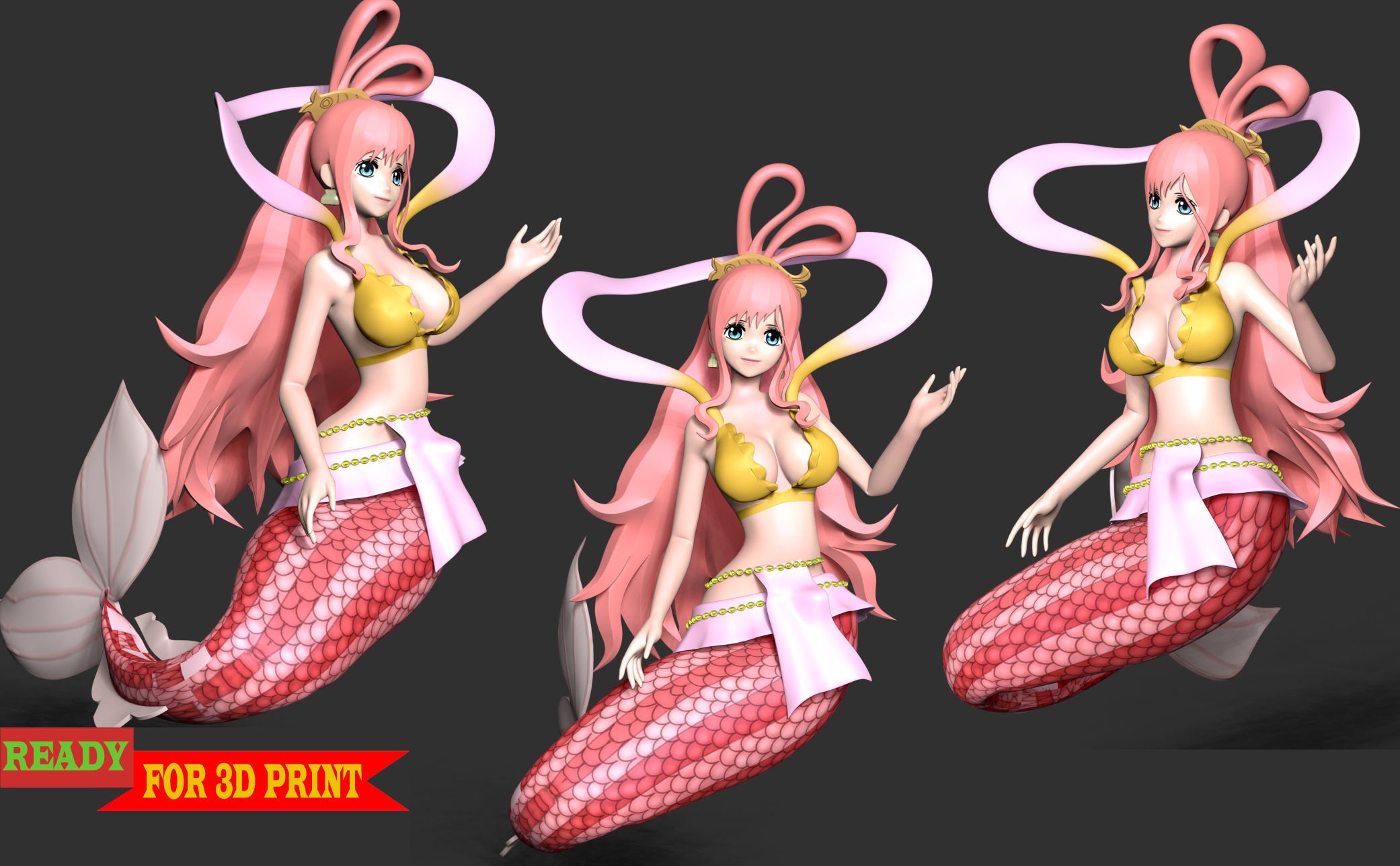 Shirahoshi - One Piece Battle Dance 3D print model_1