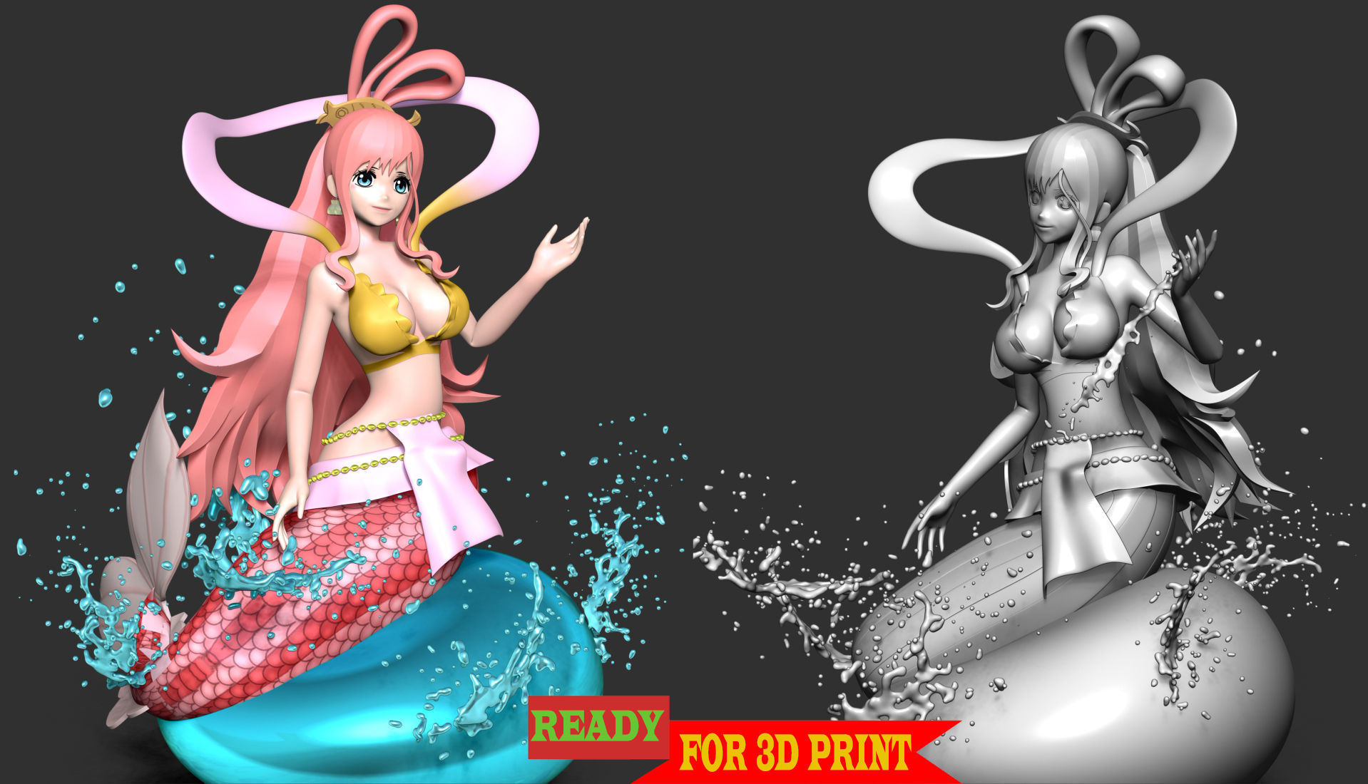 Shirahoshi - One Piece Battle Dance 3D print model_6