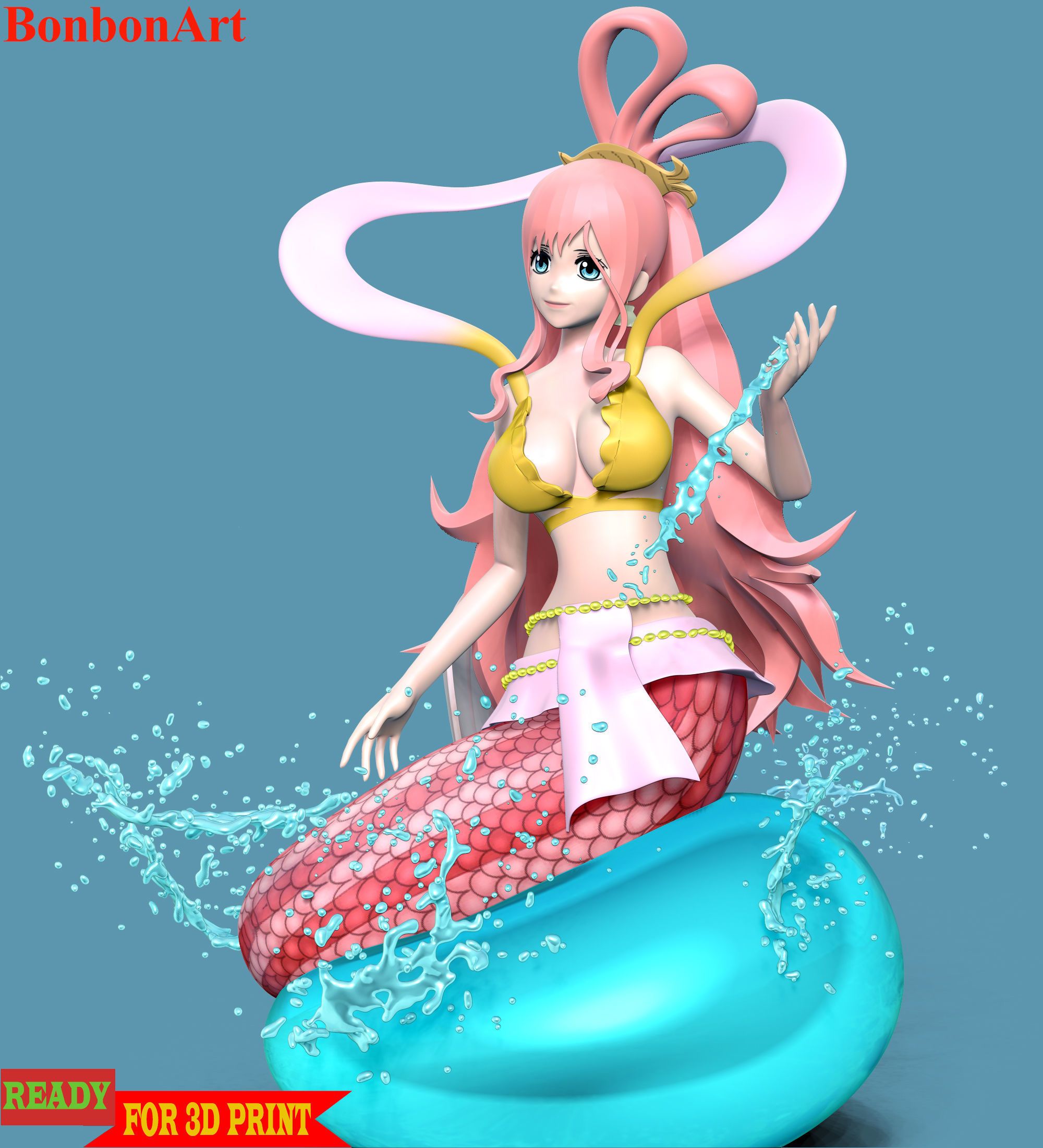 Shirahoshi - One Piece Battle Dance 3D print model_5
