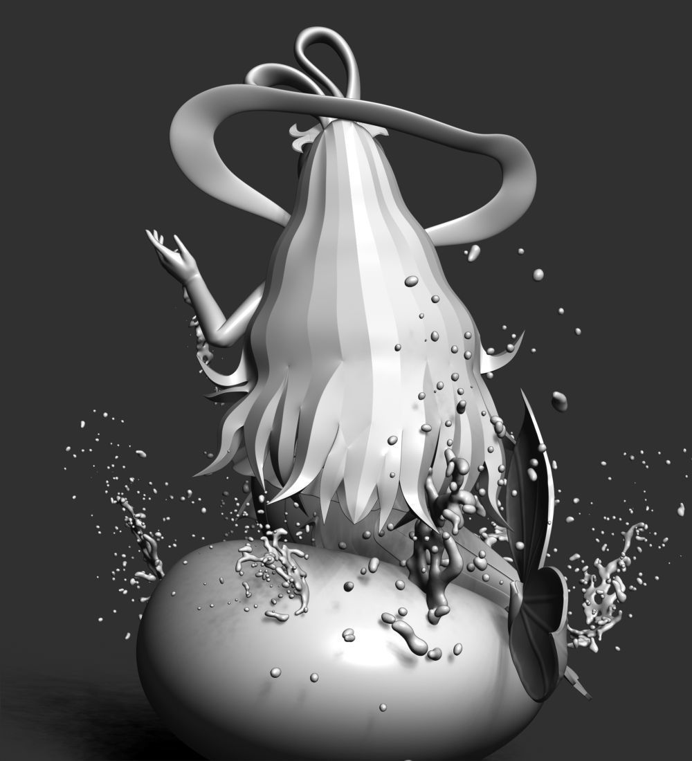 Shirahoshi - One Piece Battle Dance 3D print model_18